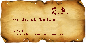 Reichardt Mariann névjegykártya
