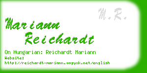 mariann reichardt business card